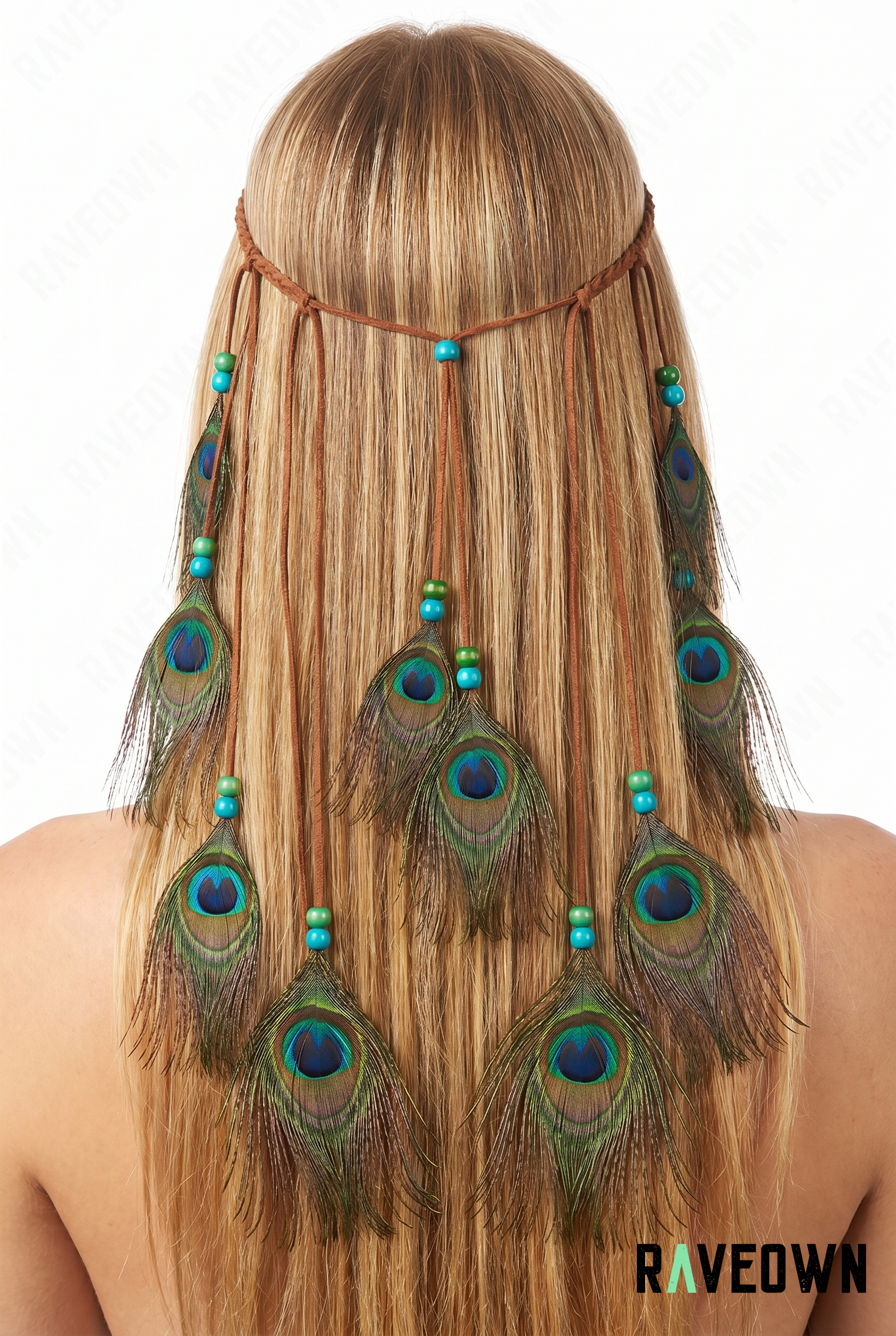 Plume Dans Les Cheveux – Paon & Perles | Terra Boho