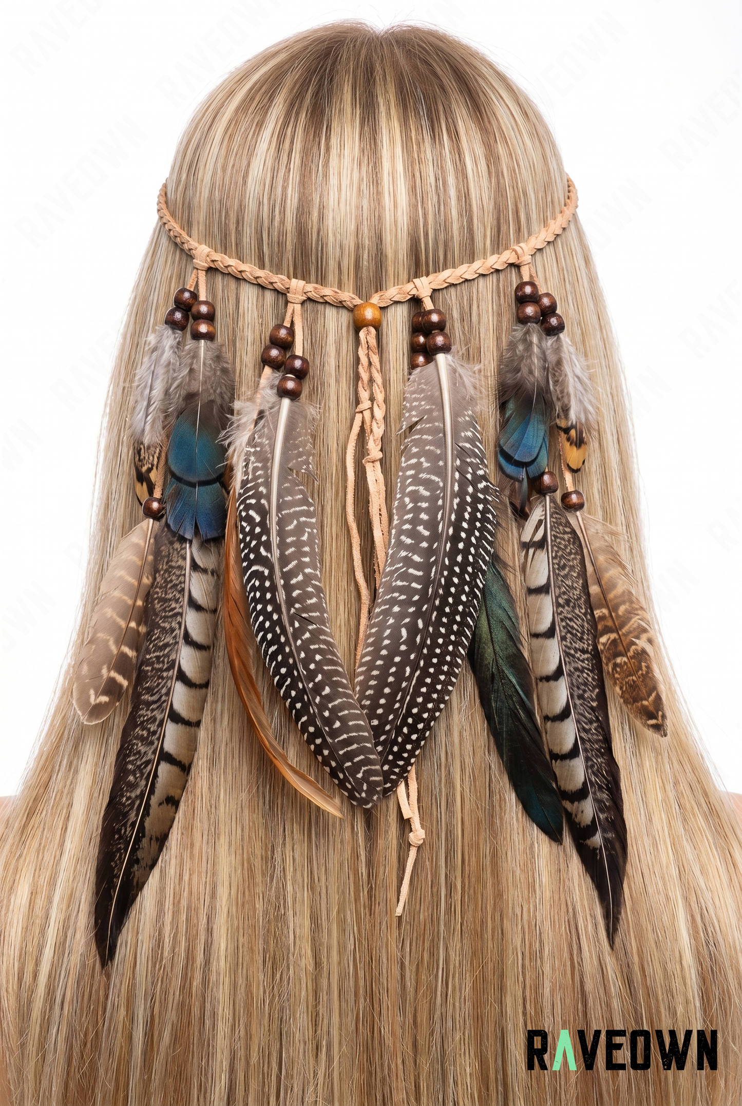 Plume Cheveux – Headband Rayées Festival Nature | Terra Boho
