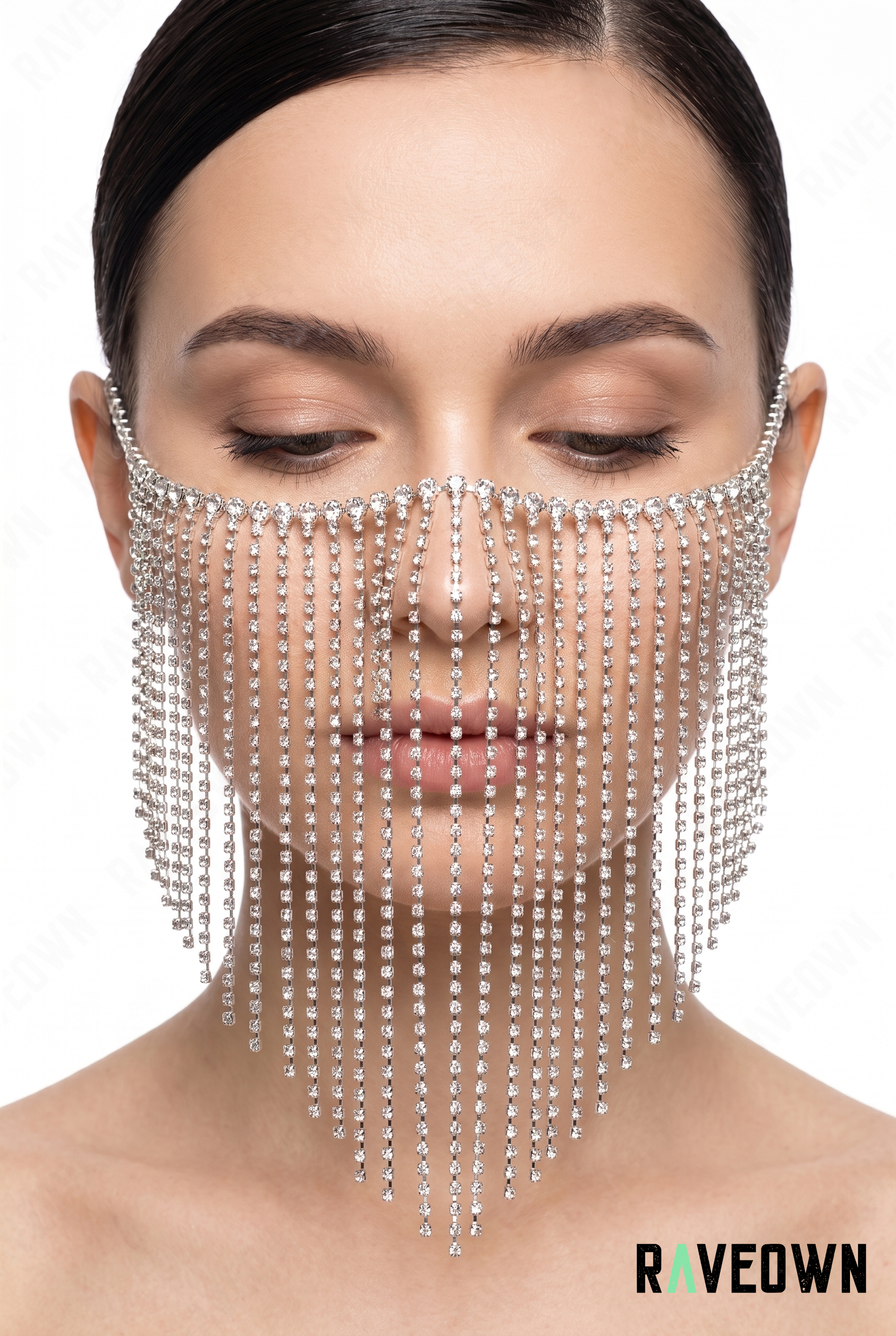 Headband Bijoux – Voile Strass Pendentifs | Solvaï