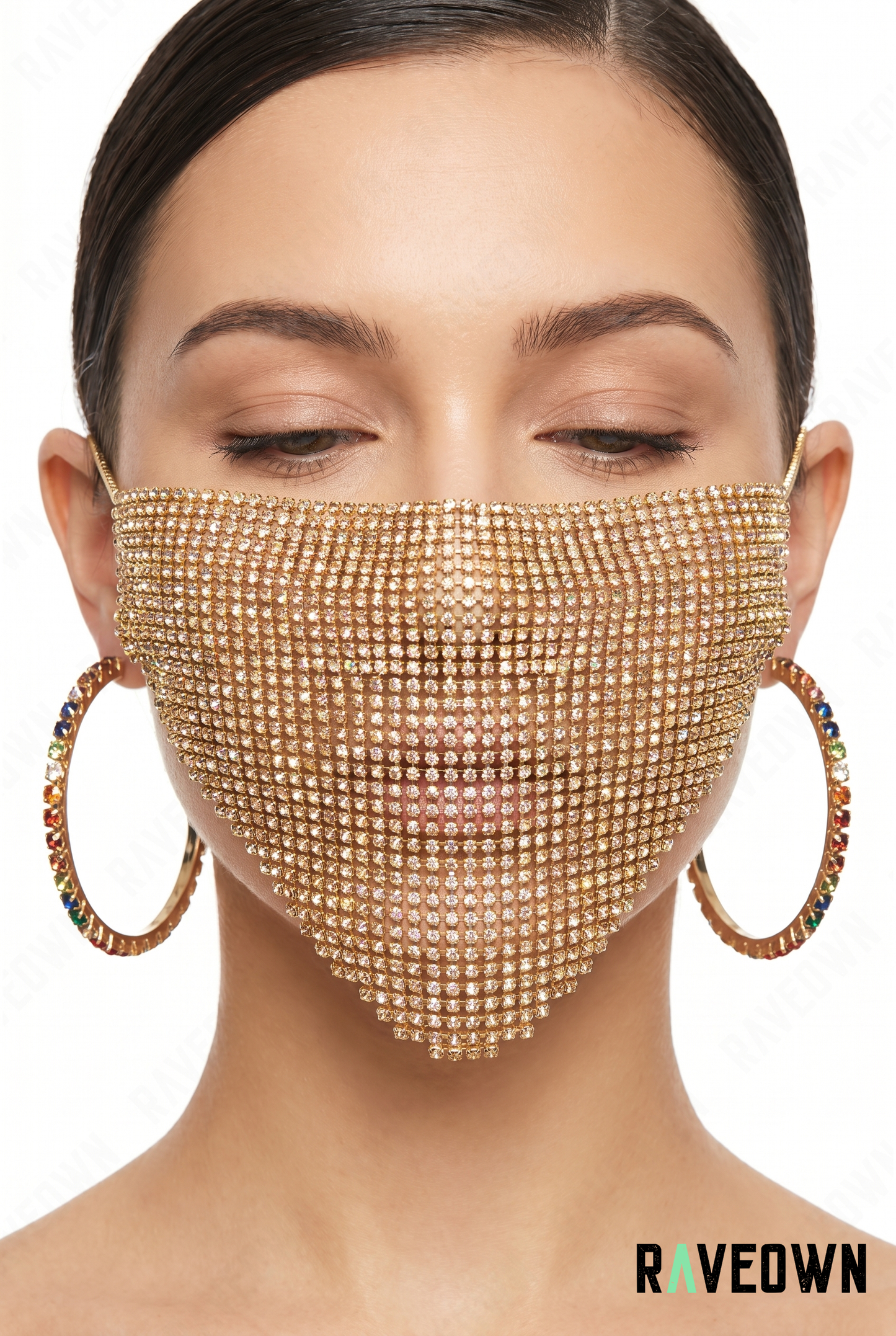 Headband Strass – Masque Doré Festival Rave | Nomadix