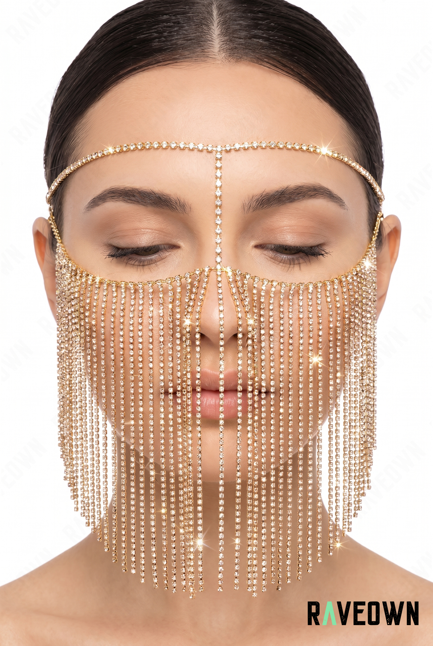 Bijou Cheveux Courts – Voile Strass Franges | Festi.Life