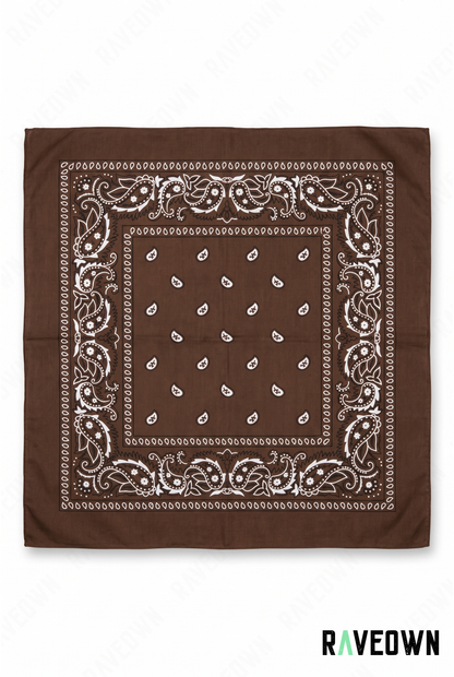 Bandana Couleur Femme – Paisley Coton Uni | Festi.Life