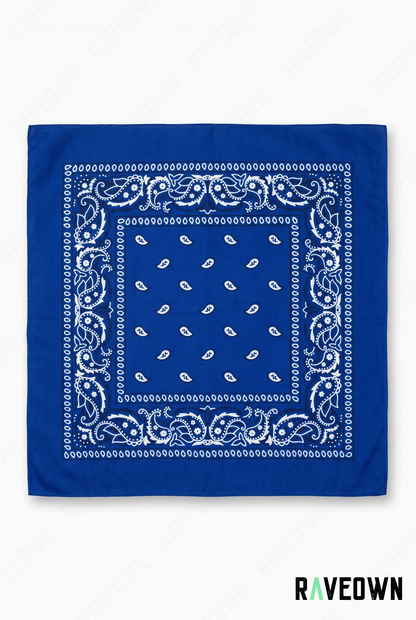 Bandana Couleur Femme – Paisley Coton Uni | Festi.Life