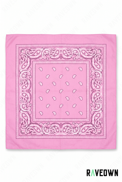 Bandana Couleur Femme – Paisley Coton Uni | Festi.Life