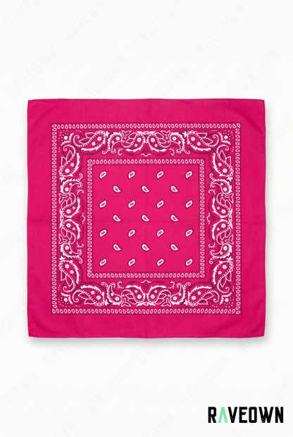 Bandana Couleur Femme – Paisley Coton Uni | Festi.Life