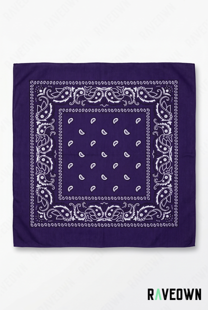 Bandana Couleur Femme – Paisley Coton Uni | Festi.Life