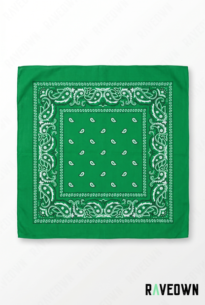 Bandana Couleur Femme – Paisley Coton Uni | Festi.Life