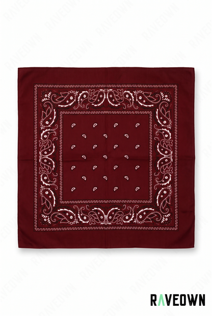 Bandana Couleur Femme – Paisley Coton Uni | Festi.Life