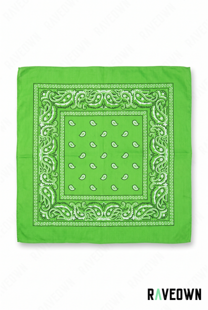 Bandana Couleur Femme – Paisley Coton Uni | Festi.Life