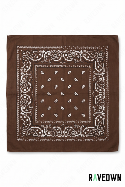 Bandana Couleur Femme – Paisley Coton Uni | Festi.Life