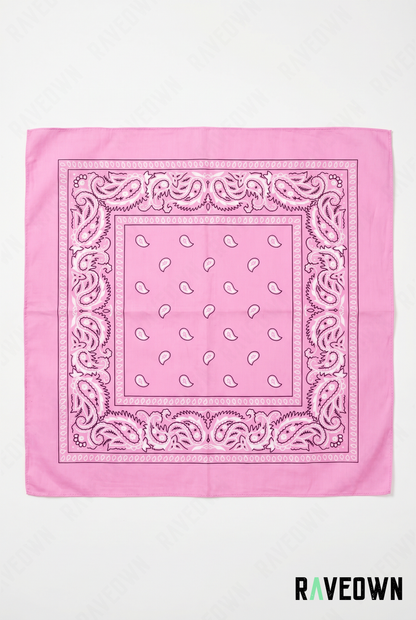 Bandana Couleur Femme – Paisley Coton Uni | Festi.Life