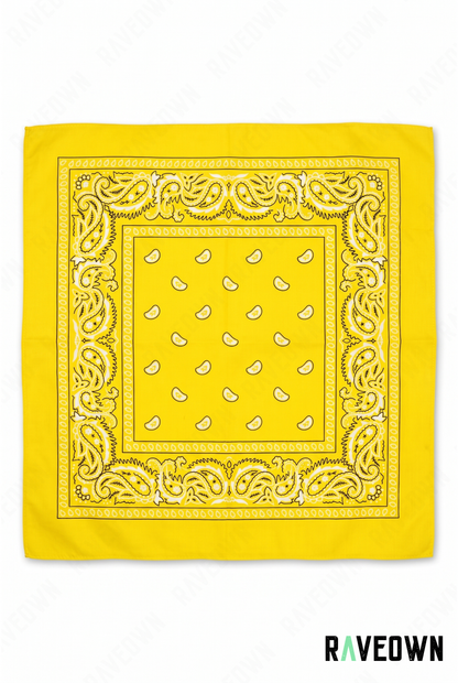 Bandana Couleur Femme – Paisley Coton Uni | Festi.Life