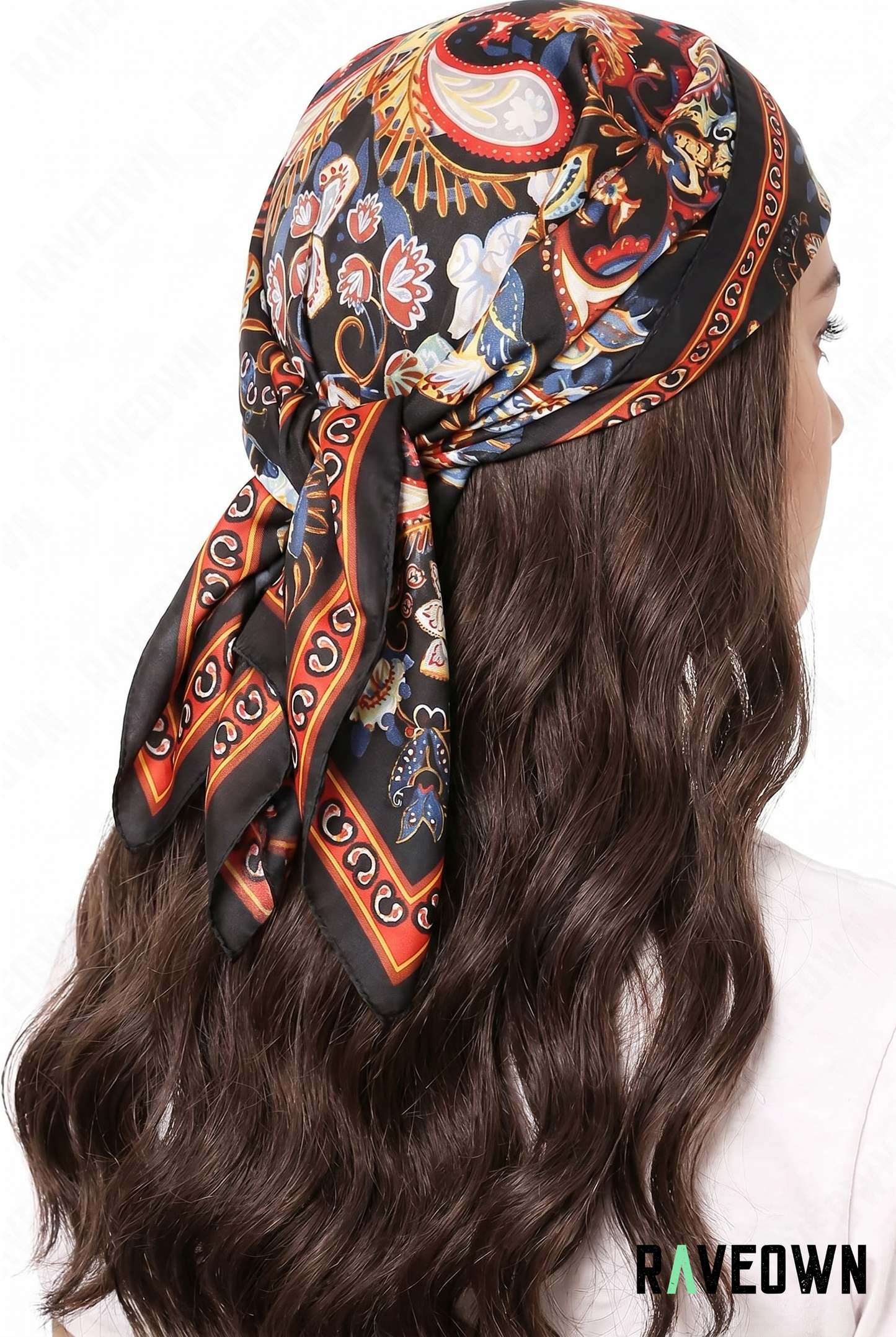 Bandana Cheveux Femme – Foulard Paisley Satin | Maüra