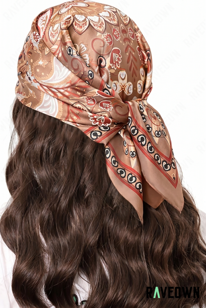 Bandana Cheveux Femme – Foulard Paisley Satin | Maüra