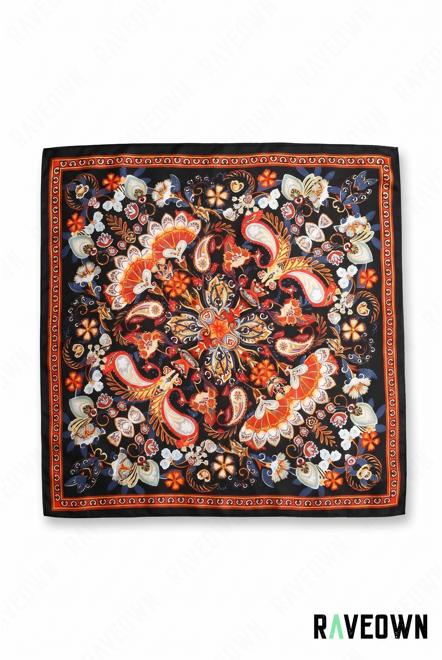 Bandana Cheveux Femme – Foulard Paisley Satin | Maüra