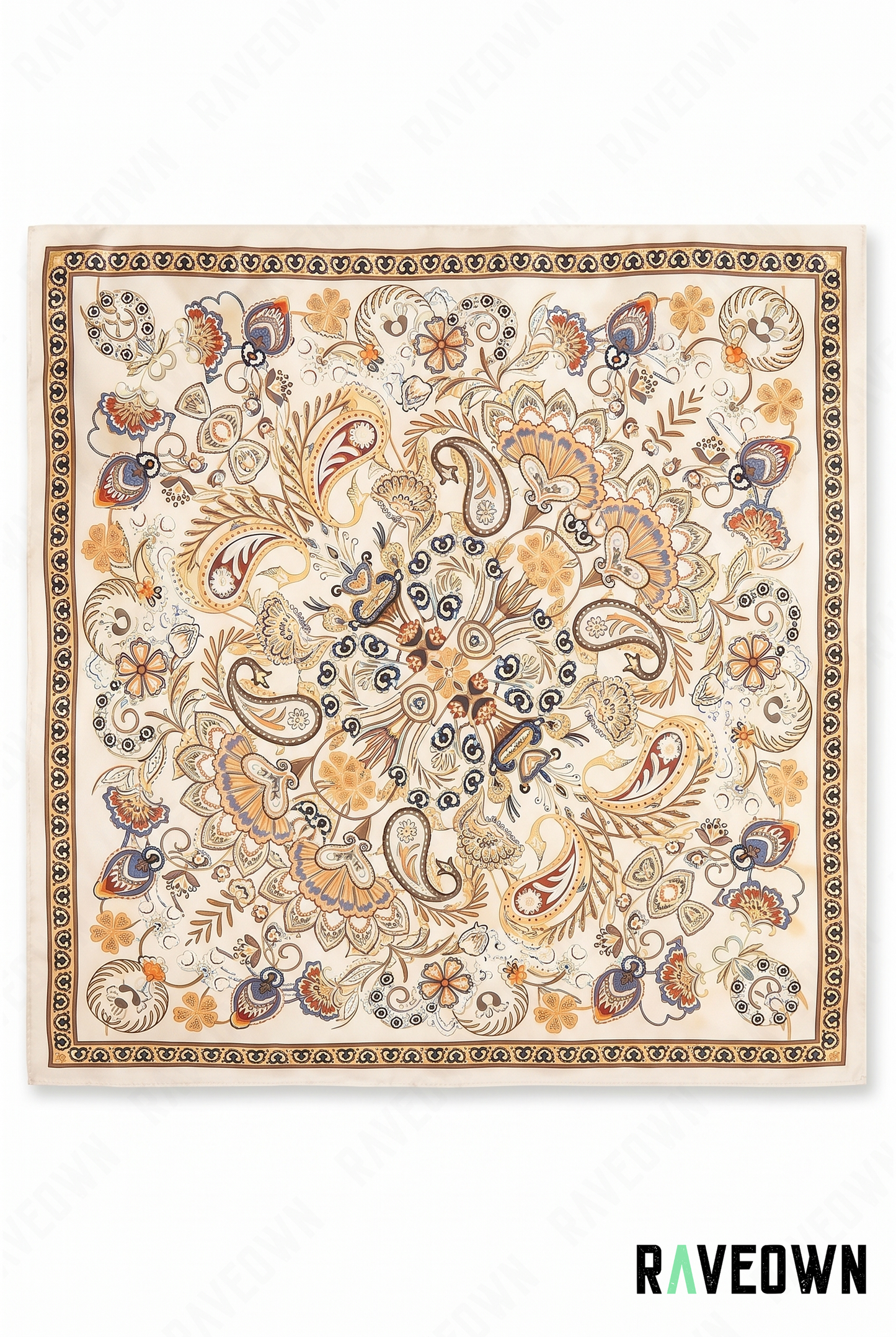 Bandana Cheveux Femme – Foulard Paisley Satin | Maüra