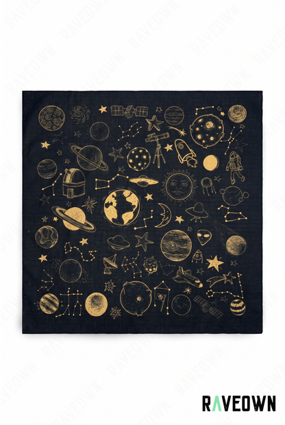 Bandana Coton – Constellations | Festi.Life