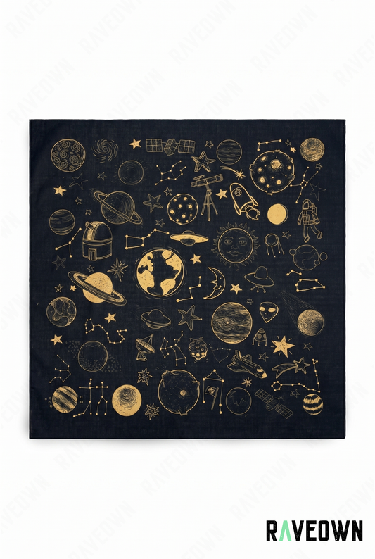 Bandana Coton – Constellations | Festi.Life