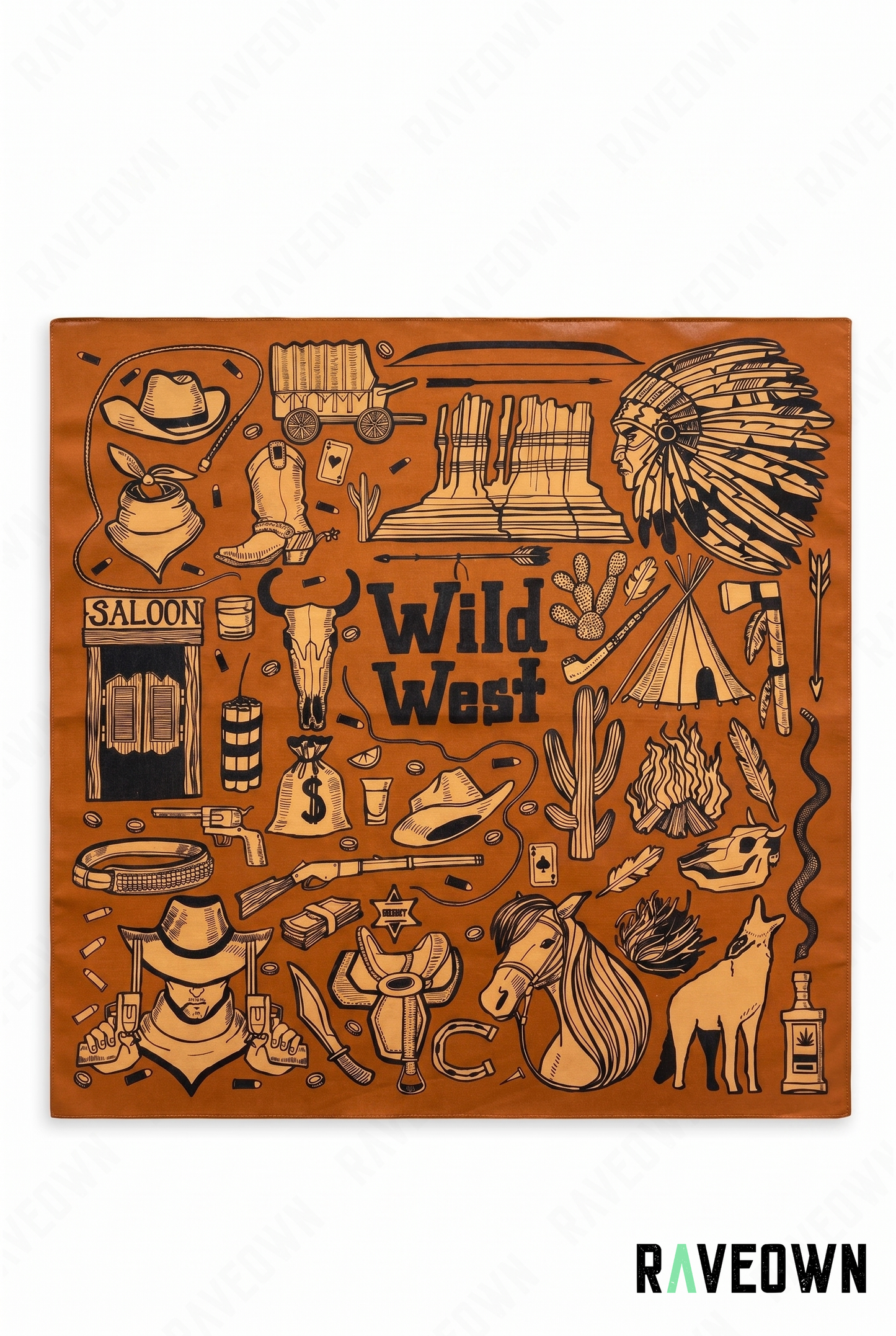 Foulard Bandana – Cowboy Wild West | Solvaï
