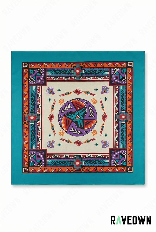 Bandana Femme – Aztèque Géométrique | Terra Boho