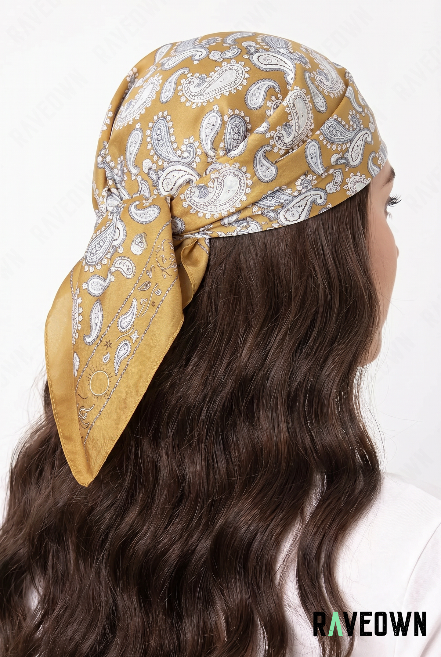Écharpe Bandana Femme – Paisley Satiné Doux | Lunaï
