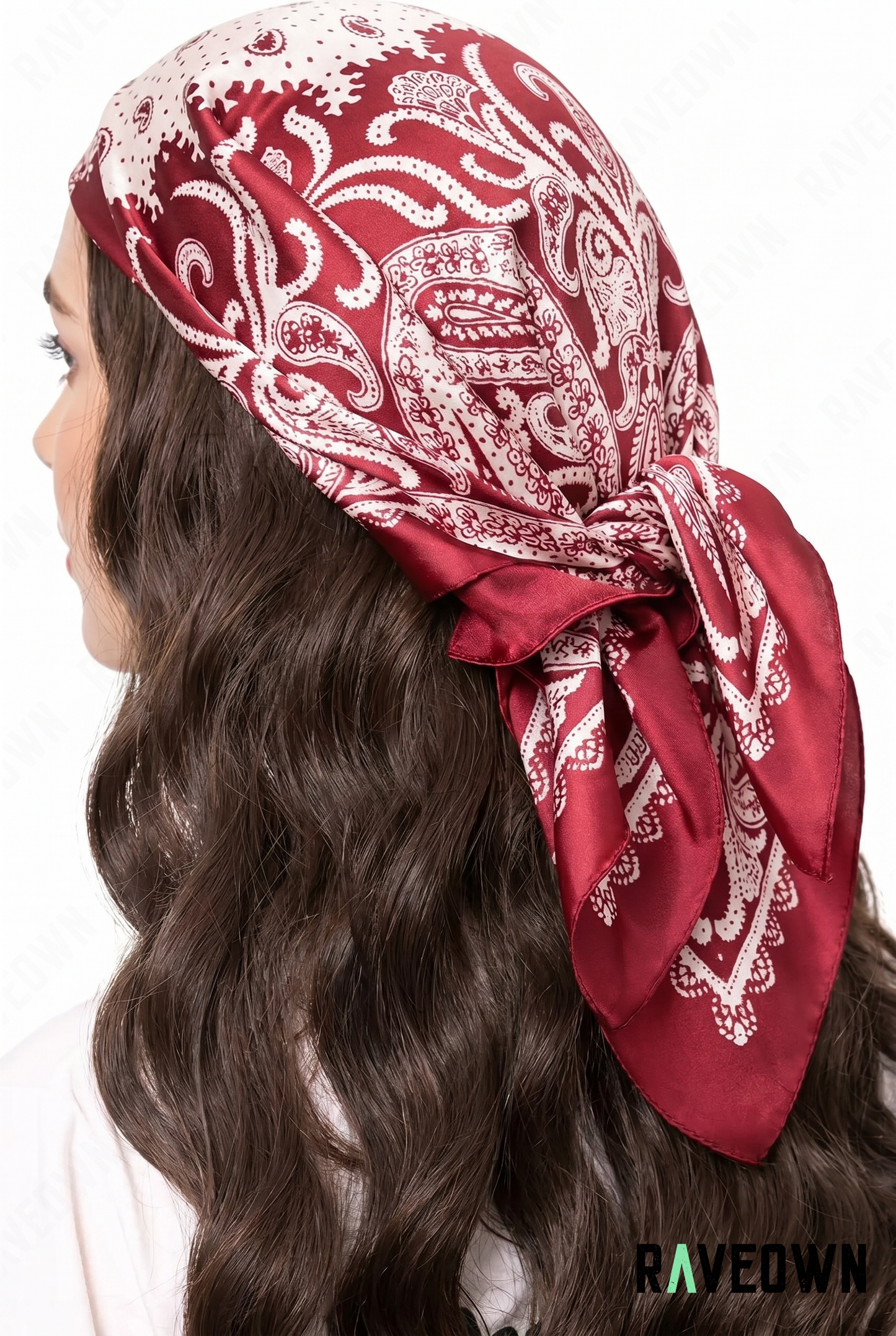 Foulard Style Bandana – Paisley Satiné Uni | Terra Boho