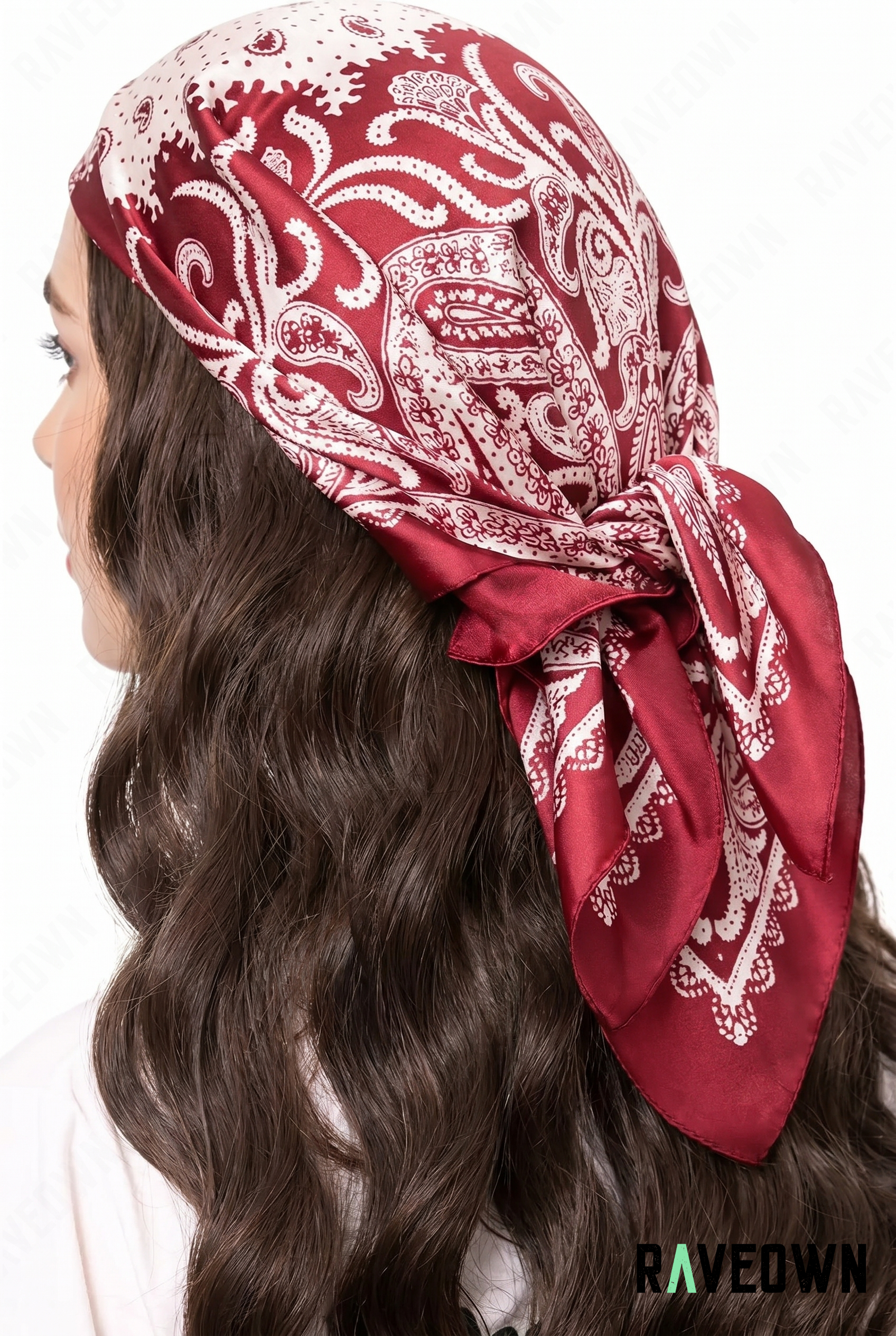 Foulard Style Bandana – Paisley Satiné Uni | Terra Boho