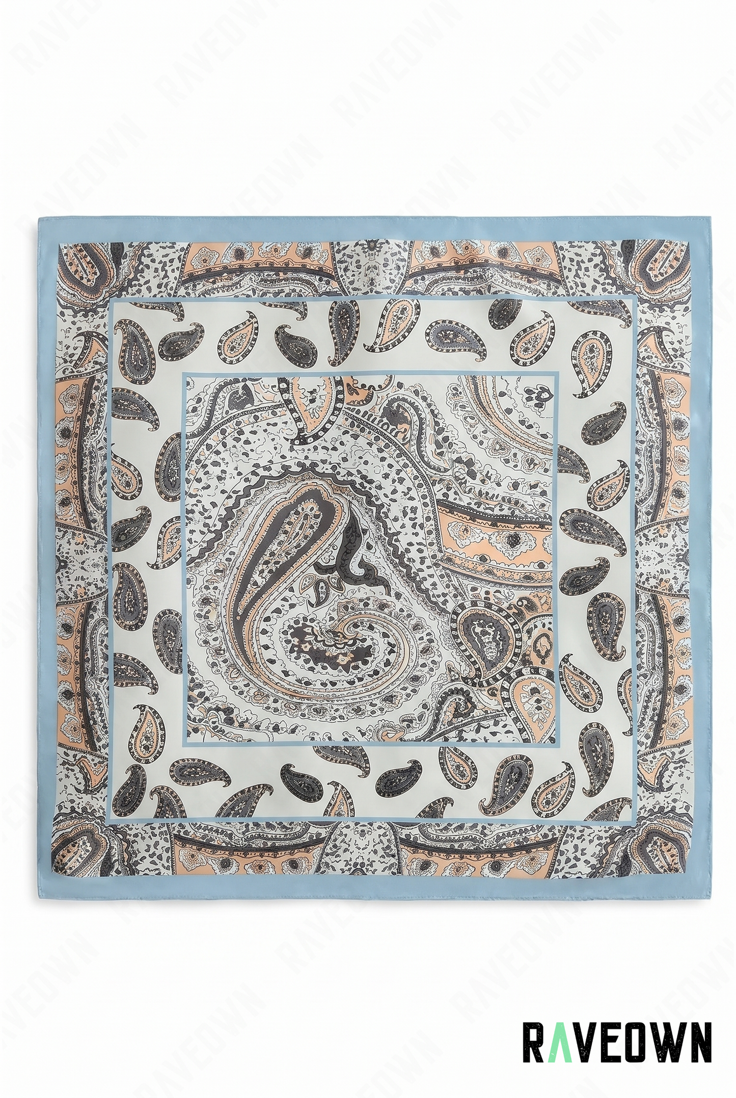 Foulard Bandana Femme – Paisley Satiné Tête | Terra Boho