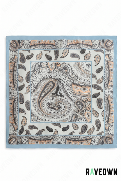 Foulard Bandana Femme – Paisley Satiné Tête | Terra Boho