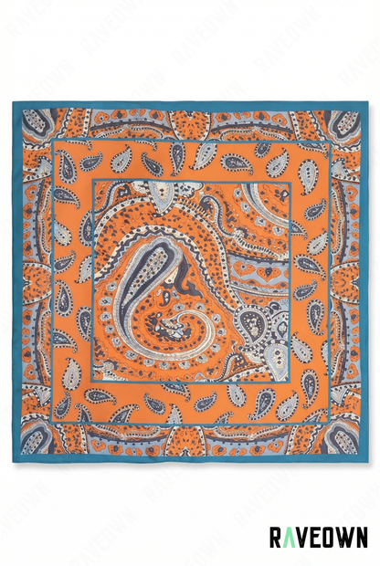 Foulard Bandana Femme – Paisley Satiné Tête | Terra Boho