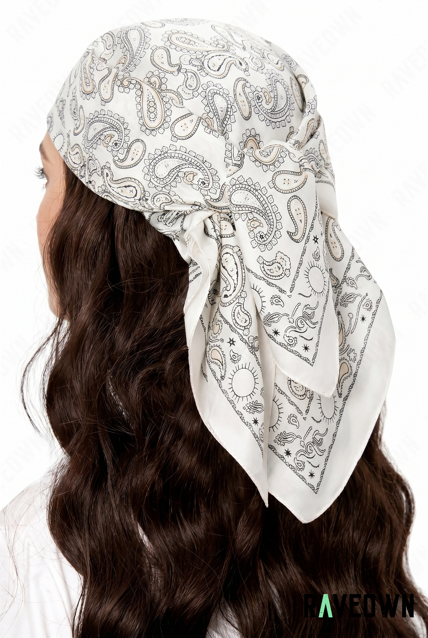 Écharpe Bandana Femme – Paisley Satiné Doux | Lunaï
