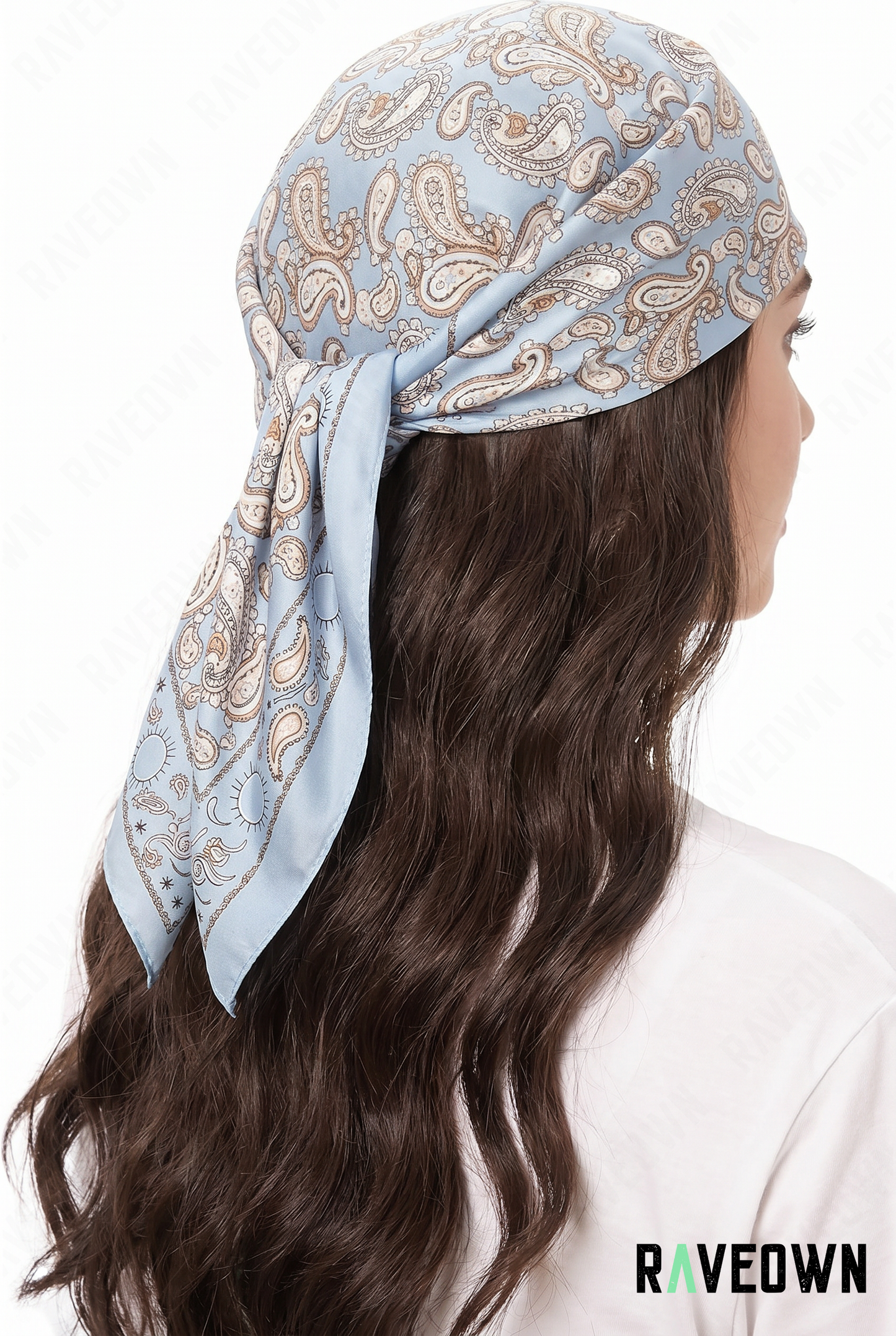 Écharpe Bandana Femme – Paisley Satiné Doux | Lunaï