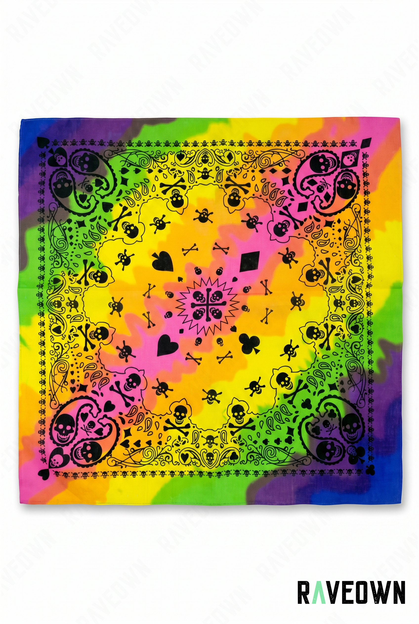 Bandana Coton – Skull Paisley multicolore | Nomadix