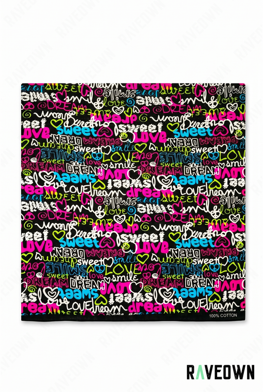 Foulard Bandana Femme – Graffiti Pop | Festi.Life