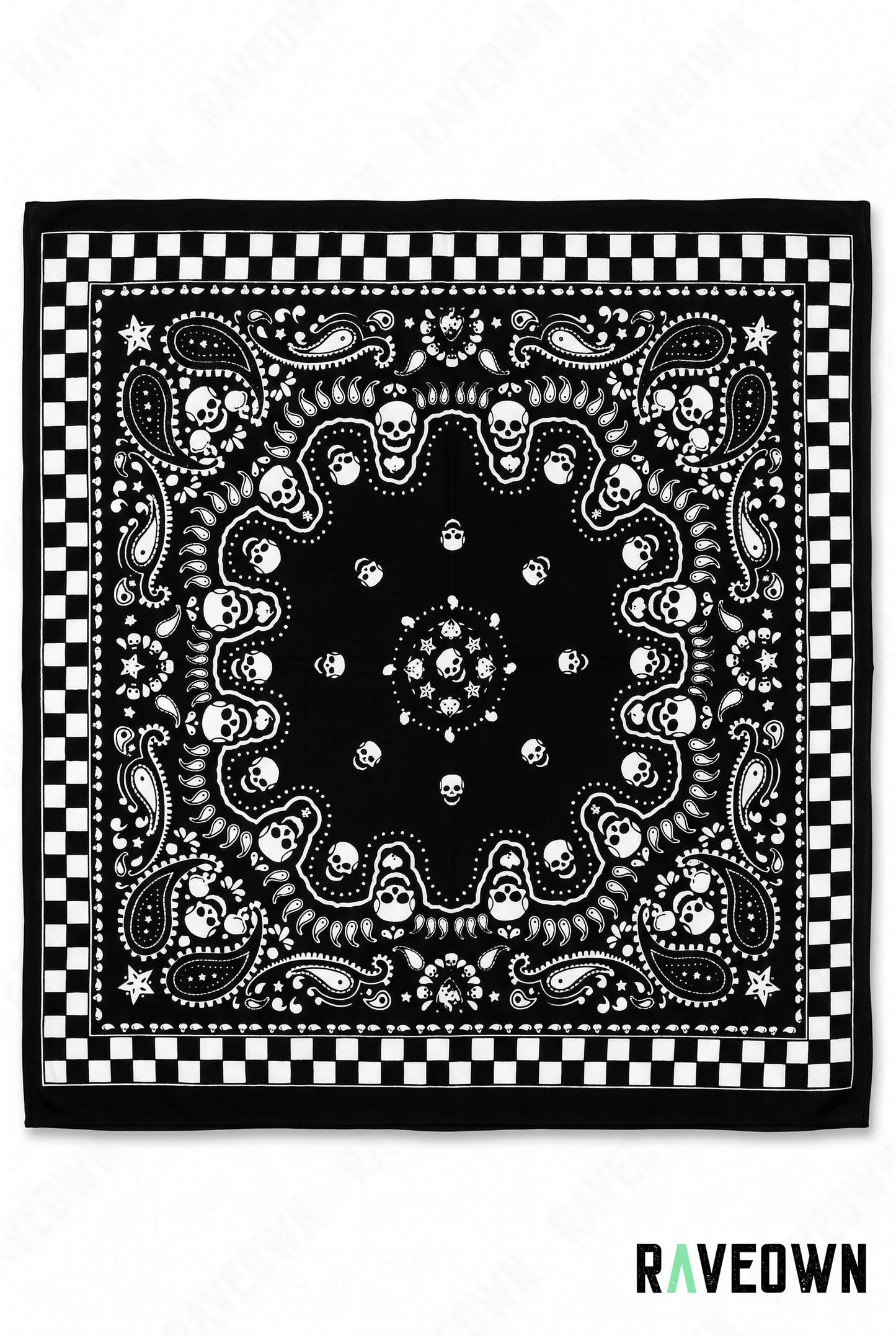 Bandana Coton – Damier Paisley | Nomadix
