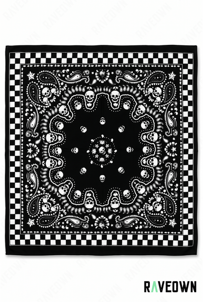 Bandana Coton – Damier Paisley | Nomadix