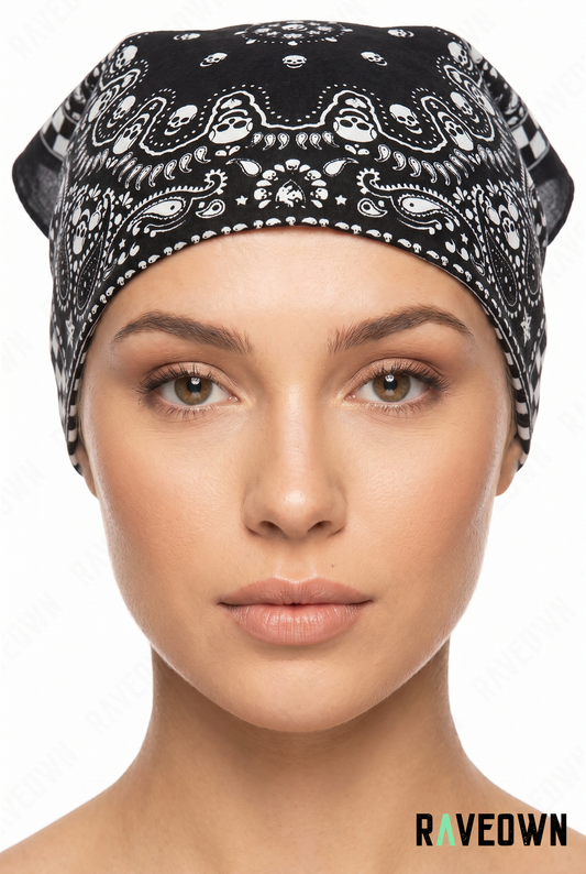 Bandana Coton – Damier Paisley | Nomadix