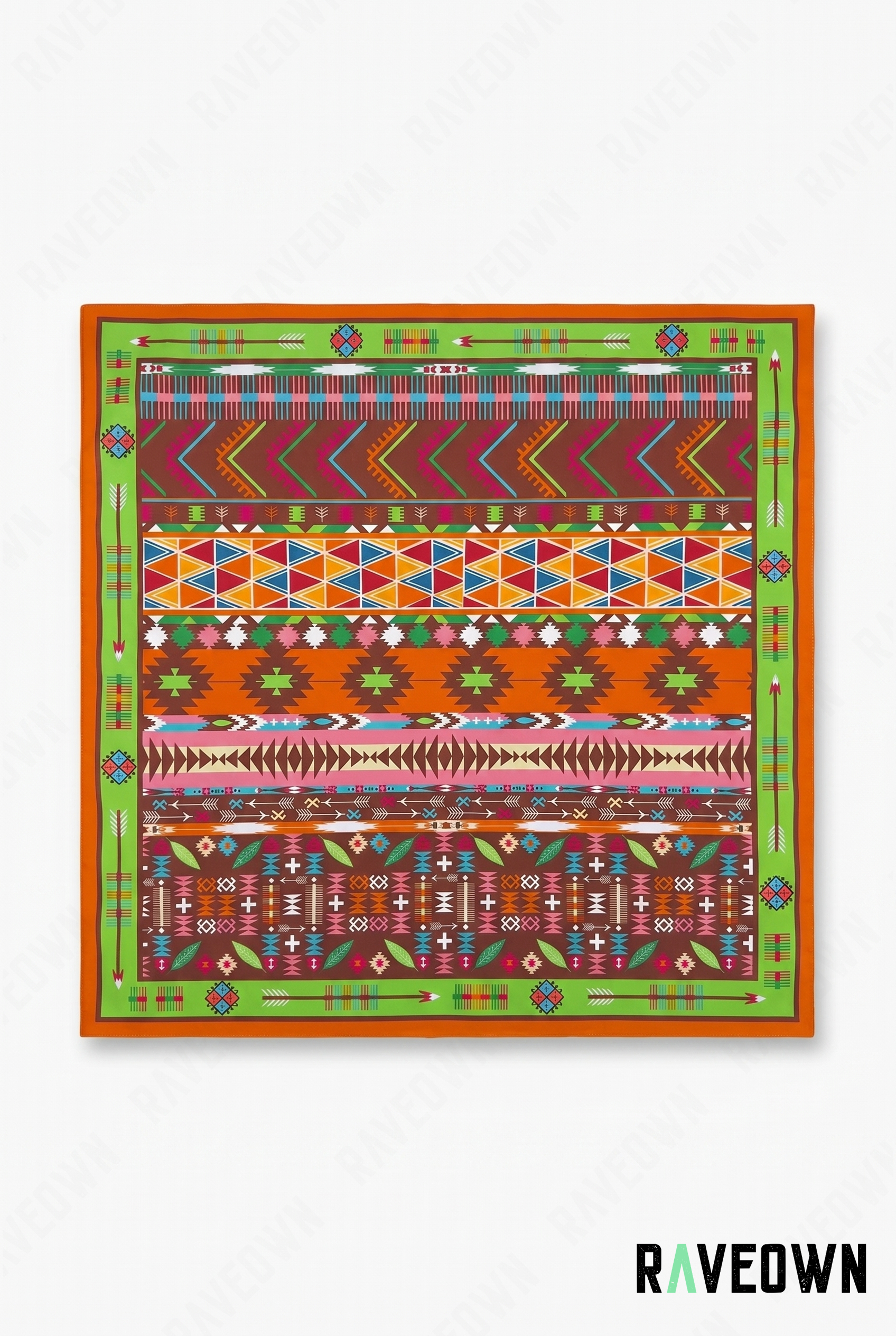 Foulard Bandana – Chevrons Ethniques Folk | Lunaï