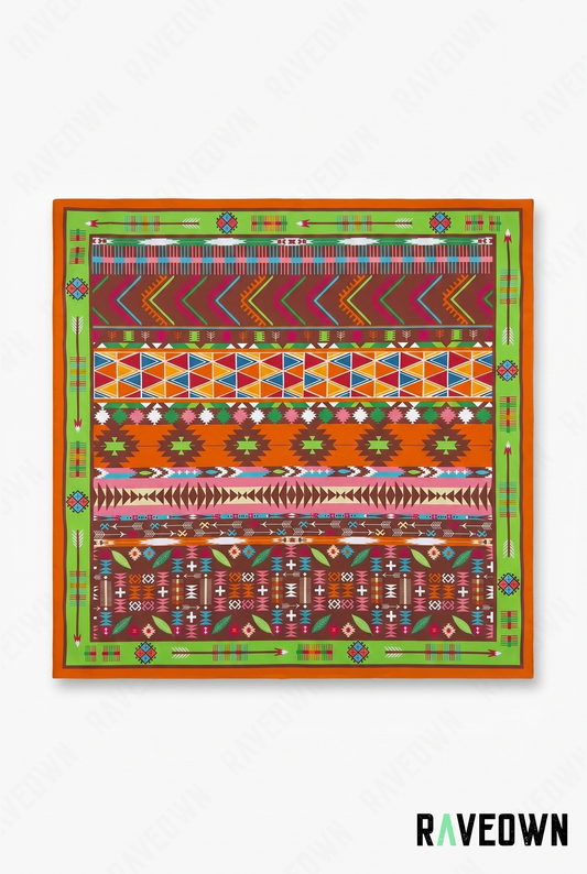 Foulard Bandana – Chevrons Ethniques Folk | Lunaï