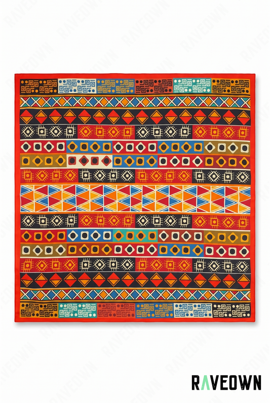 Écharpe Motif Bandana – Ethnique Folk | Terra Boho