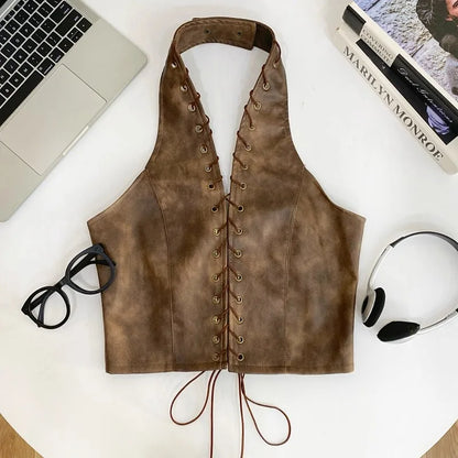 Débardeur Faux Cuir | BOHO Wild West