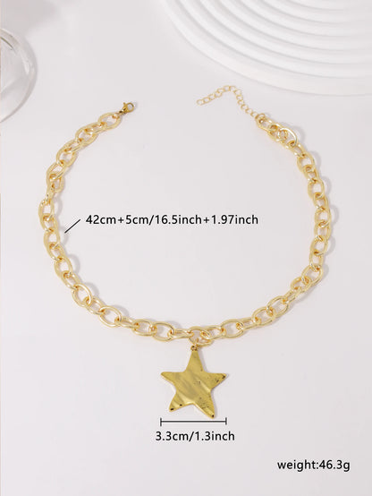 Collier chaîne dorée pendentif étoile bohème | Hippie Boho