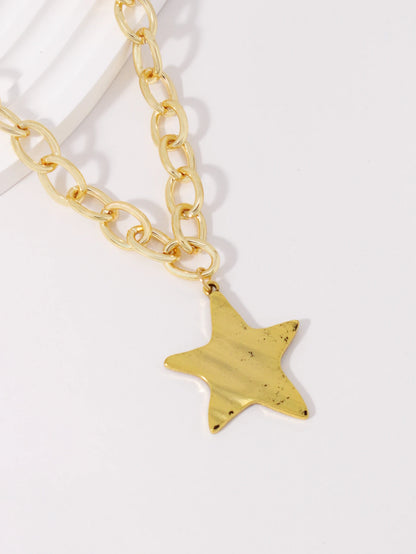 Collier chaîne dorée pendentif étoile bohème | Hippie Boho