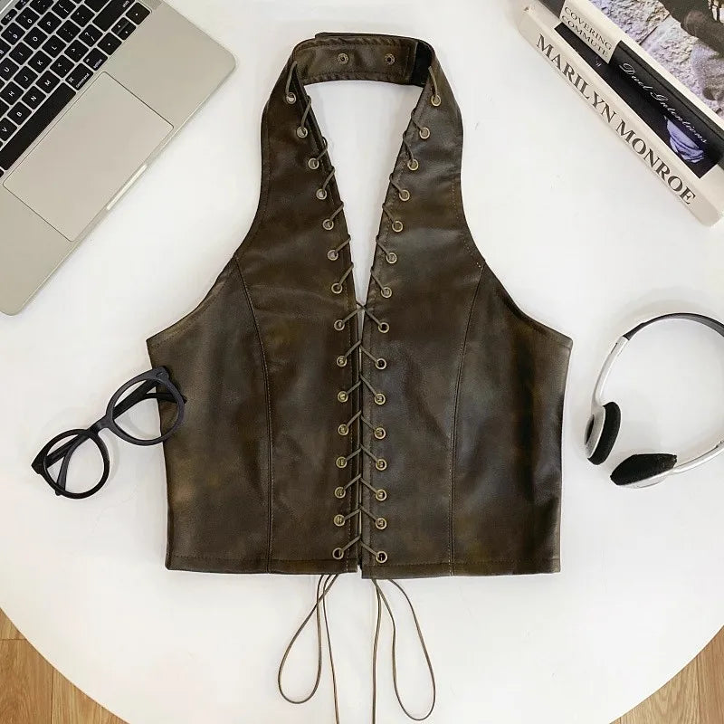 Débardeur Faux Cuir | BOHO Wild West