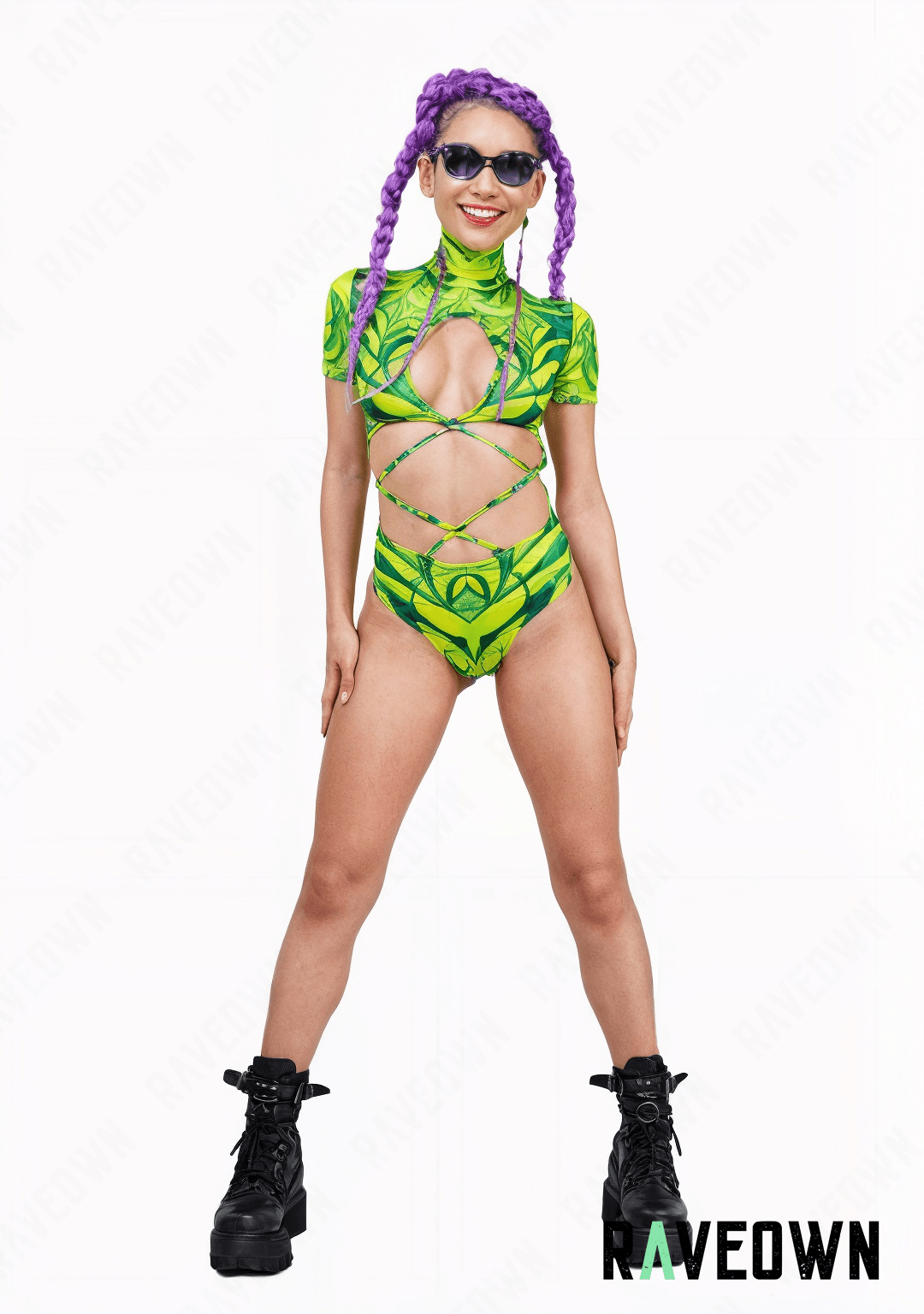 Body Vert Manche courte | Sauvage | RAVEOWN