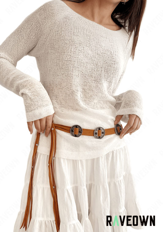 Ceinture à Nœud avec Frange | BOHO Spirit