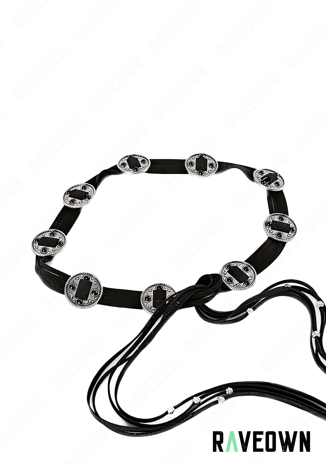 Ceinture à Nœud avec Frange | BOHO Spirit Noir / 160 cm