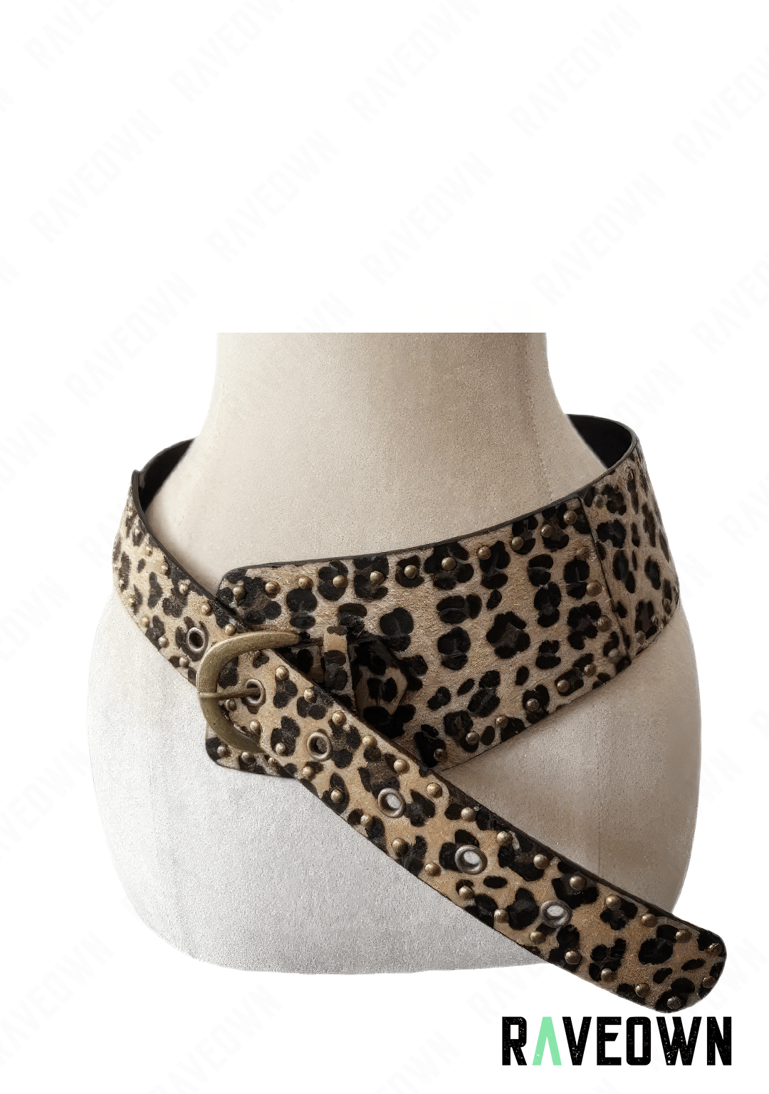 Ceinture à Rivets Cowgirl | BOHO Wild West Léopard / 110cm