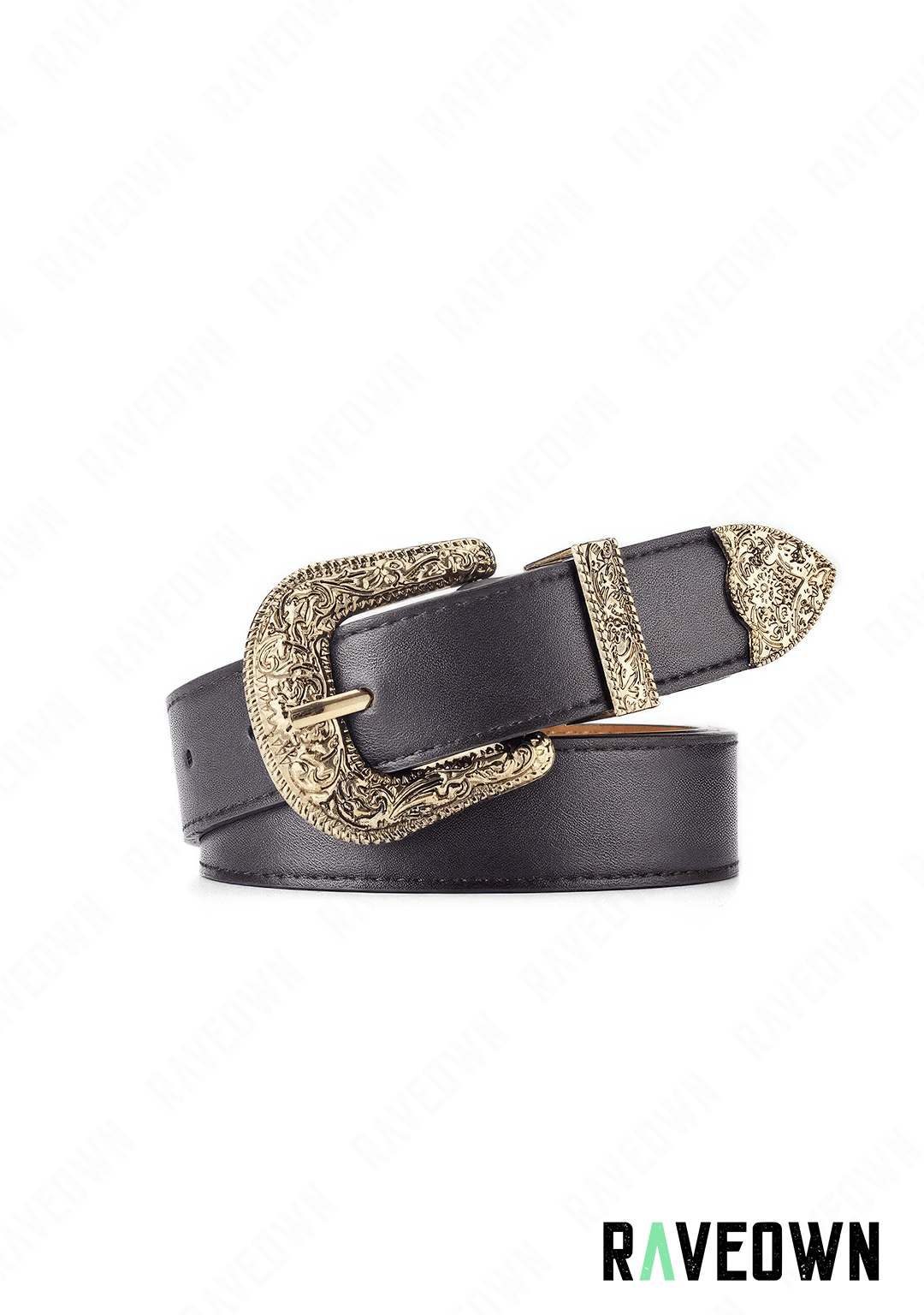 Ceinture Cowboy Femme | BOHO Wild West Gold buckle brown / 105cm / Dorée