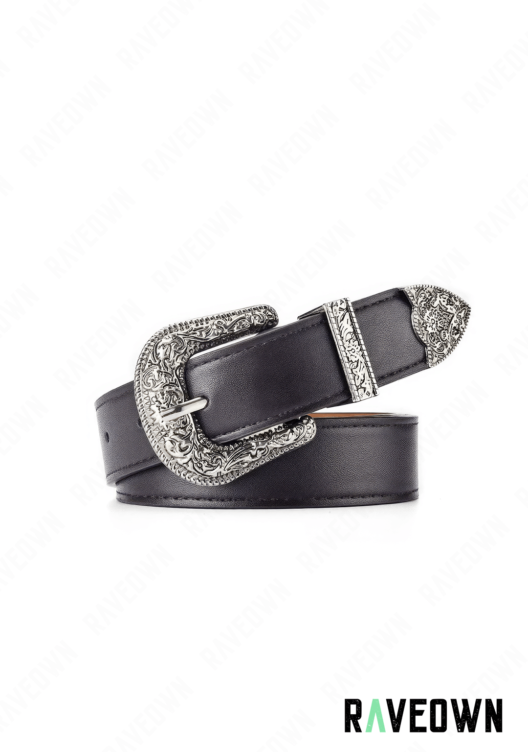 Ceinture Cowboy Femme | BOHO Wild West Silver buckle brown / 105cm / Dorée